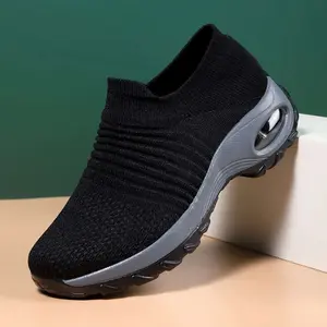 Womens Slip on Walking Shoes Comfort Lightweight Breathable Sock Shoe Non-Slip Mesh Casual Fashion Tennis Running Sneakers