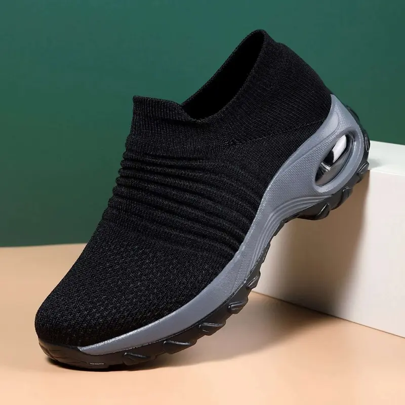 Womens Slip on Walking Shoes Comfort Lightweight Breathable Sock Shoe Non-Slip Mesh Casual Fashion Tennis Running Sneakers