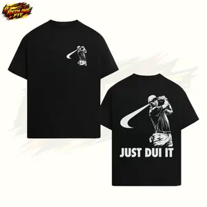 Funny Tiger Woods Mugshot Just Dui Style T-Shirt, Golf Shirt, Novelty Graphic Tee,Funny Unisex Golfing Gift Shirt for Men and Women