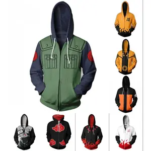 Hot Anime Naruto 3D Zip Jackets Cosplay Costumes Men Hoodies Sweatshirts Uzumaki Akatsuki Haruno Sakura Zipper Clothes OC22 Longsleeve Menswear