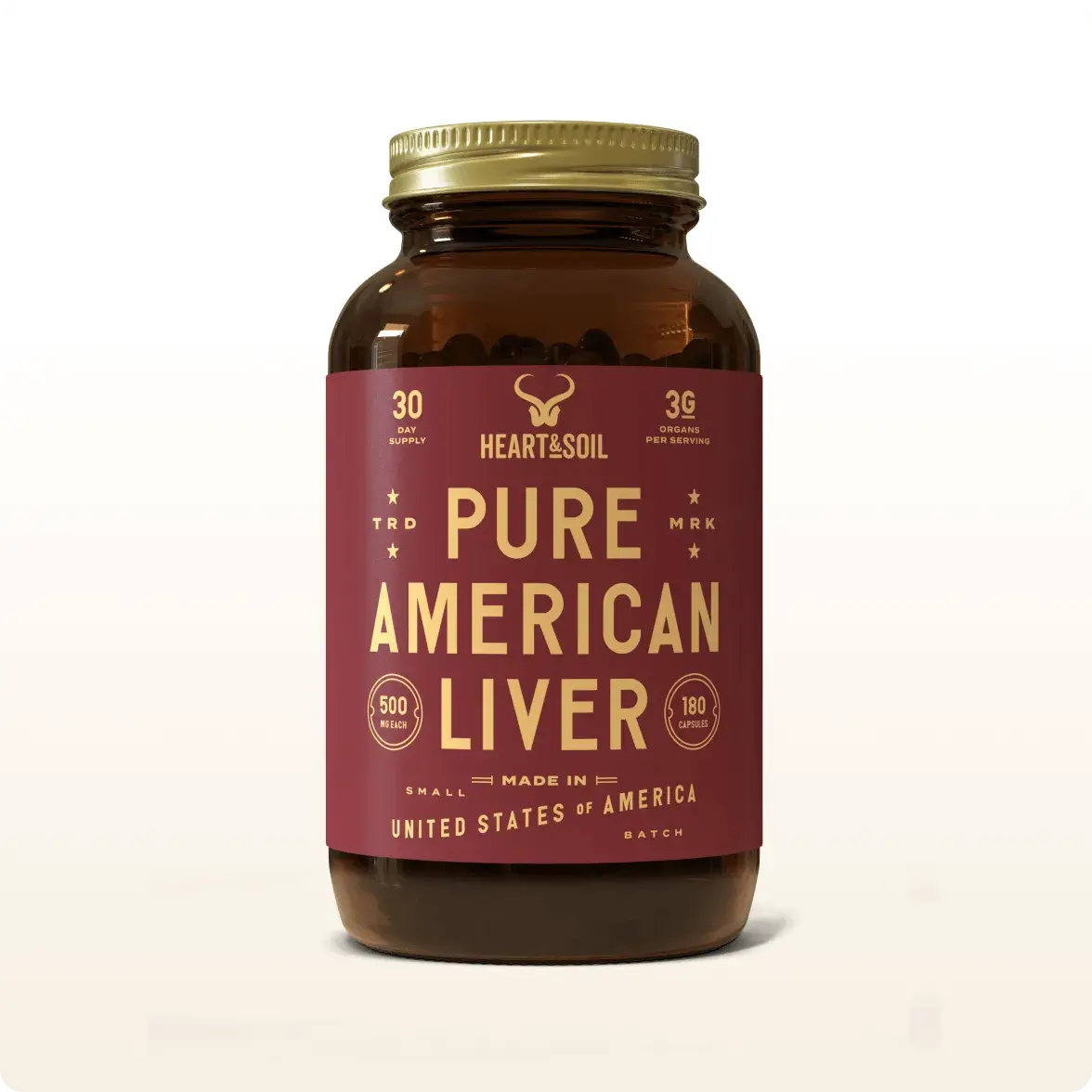 Heart & Soil Pure American Liver | Grass-Fed Beef Liver Supplement for Daily Whole Food Nutrition