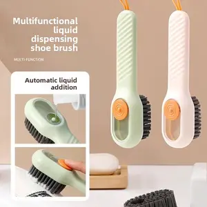 Multifunctional Liquid Adding Shoe Brush with Soft Bristles for Non-Damaging Home Cleaning & Laundry Magic Clothing Brush for Versatile Use