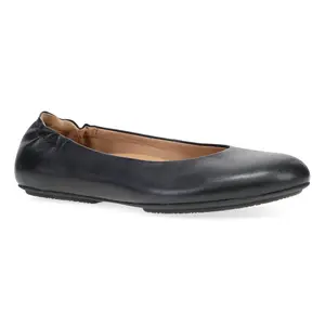 Dansko Black Nappa Leather Ballet Flat- Mollie