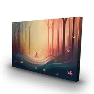 212 MAIN Enchanted Pink Artistic Wall Photo Print Artwork, 24x36 in - Elegant Room Decoration for Living Spaces Home Decor