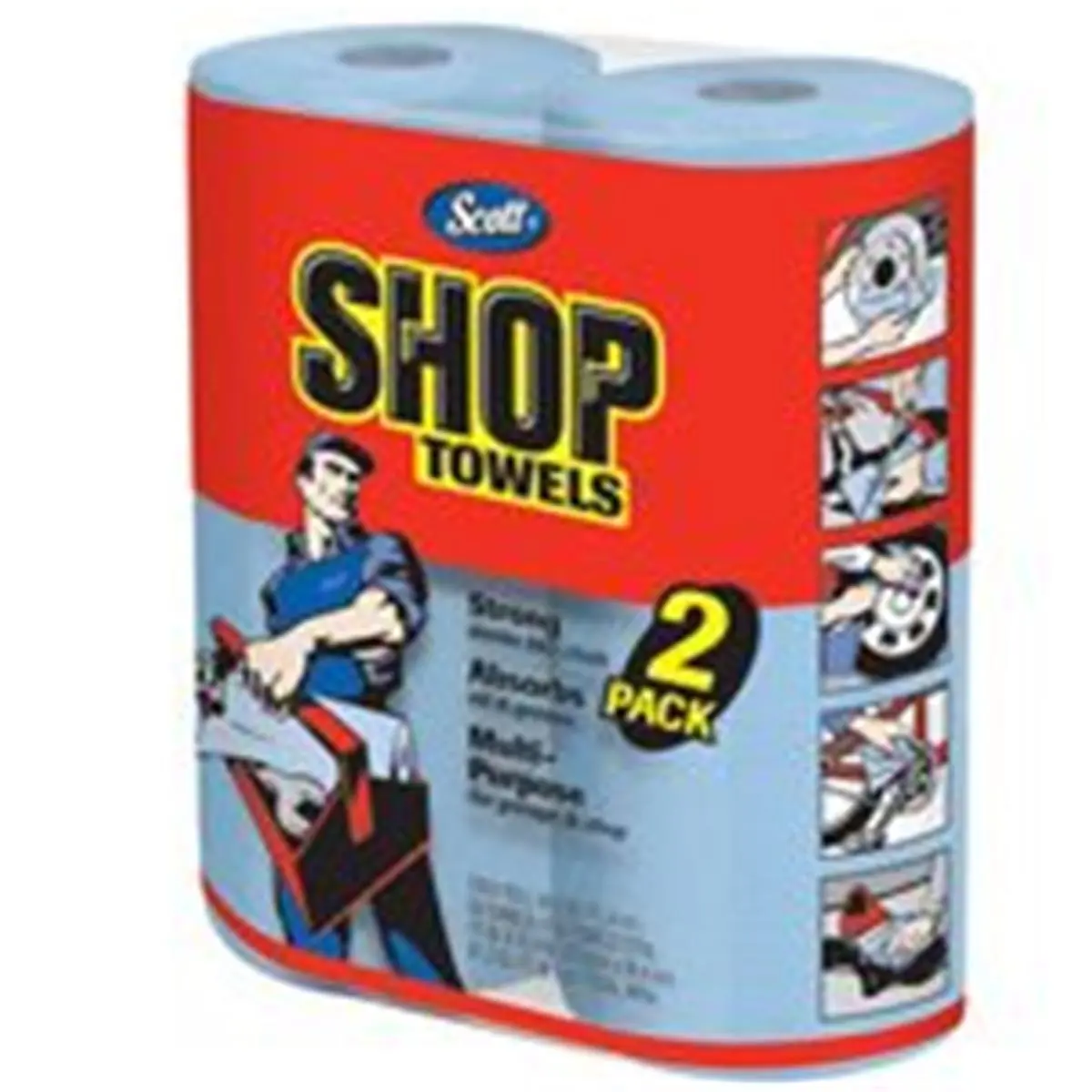 212 MAIN 75040 Oil Absorbent Cleaning Cloth Shop Towels - 2-Pack, Grease Absorbent, Suitable for Garage Use