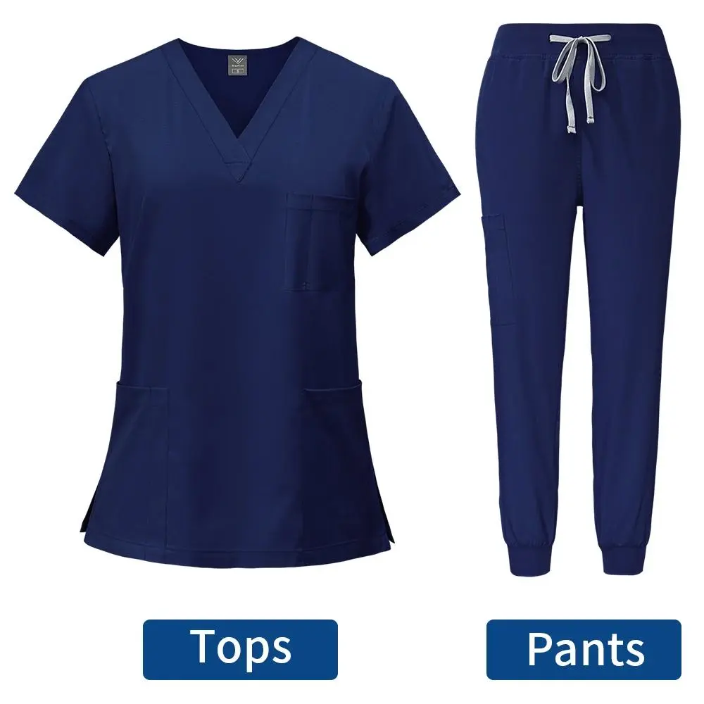 Work Clothes Nurse Accessories Short Sleeved Spa Uniform Women Hospital Nursing Uniform Multicolor Stretch Fabric Pet Clinic Vet
