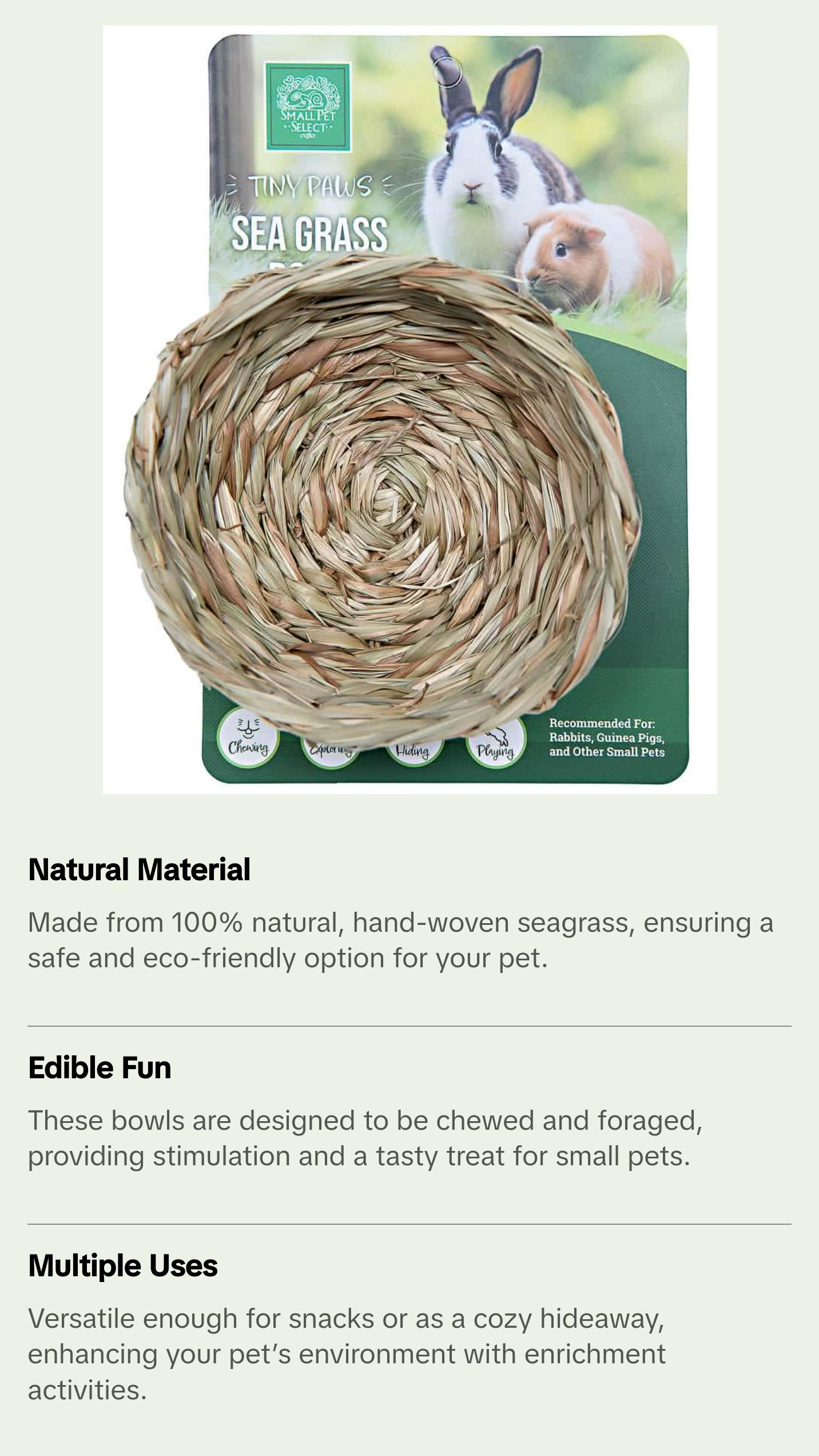 Tiny Paws Seagrass Bowl