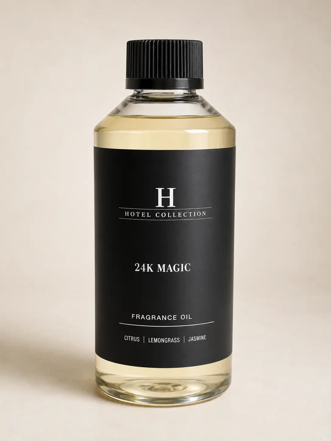 LAASANI 24K 500ml Scented Diffuser Oil - Home & Hotel Use, Blended with Bergamot, Lemon and Lemongrass