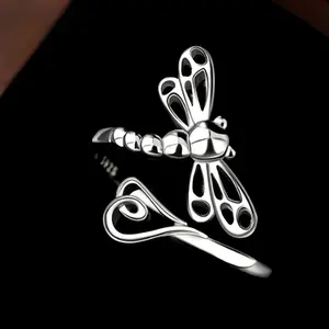 Dragonfly Ring, Fashionable Design, Open And Adjustable Ring, Suitable for Daily Versatile Gifts, Dating, Parties, Birthdays, Valentine'S Day, Wedding Season And Other Luxury Jewelry Gifts, Stylish Accessory, Minimalist Design
