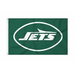 Jets Green Team Banner - Bright Vivid NFL Flag Single-sided banners/flags - indoor or outdoor - home décor
