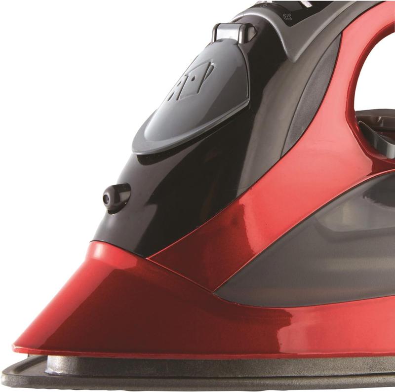 Brentwood MPI-59R Non-Stick Steam Iron with Red Retractable Cord