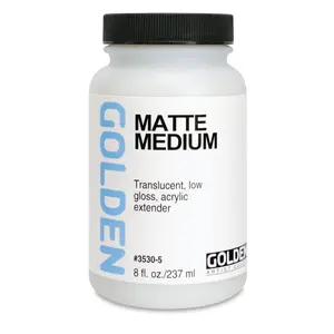 Golden Matte Medium - Acrylic Paint Medium and Clear Gesso by Gold paint
