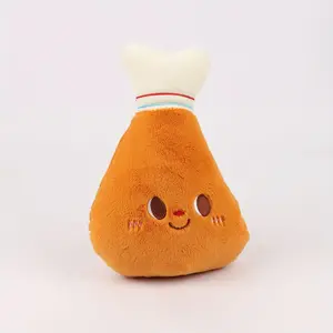 1pc Hamburger-Shaped Pillow And Plush Toy Resembling Chicken Legs, Designed As Cartoon Food Snacks. Ideal for Sofa Cushions, Valentine'S Gifts, And Room Decoration