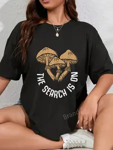 100% Cotton Search Is On Funny Morel Mushroom Hunting Mycologist Graphic T-Shirt