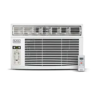 BLACK+DECKER Window Air Conditioner 6000 BTU, AC Window Unit Cools Up to 250 Square Feet, AC Unit with Remote Control, 3 Cooling Speeds and Fan Only Function, BD06WT6, White