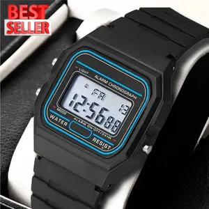 New Men's Classic Electronic Sports Watch, Silicone Strap with Date Display