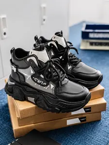 Men's New Trendy Casual & Athletic Shoes - Color-Block High-Top Functional Chunky Sneakers Sports Shoes