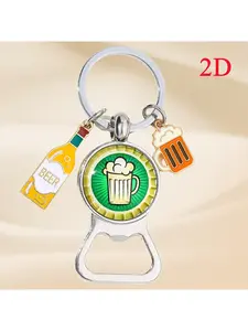 1pc Beer Bottles and Bottle Openers, Time Faux Gemstone Keychains, Creative Key Chains, Key Decorations, Keychain Jewelry, the Best Gifts for Friends and Family