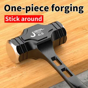 2/3/4 lb octagonal hammer, one-piece high carbon steel, non-slip handle, rustproof metal tool, suitable for indoor and outdoor use, office and home decoration, construction tools | Bold color accent | Non-slip handle