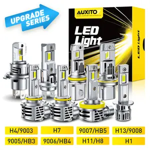 【UPGRADE SERIES】AUXITO LED Headlight Bulbs, 9005/HB3 9006/HB4 H11/H8/H9 9007/HB5 9008/H13 H4/9003 H1 H7,48000LM insane Brightness,6500K White,High/Low Beam Bulbs,60,000Hrs Long Service Life with Cooling Fans,CANBUS Ready,No Flickering ,IP68,Plug N Play
