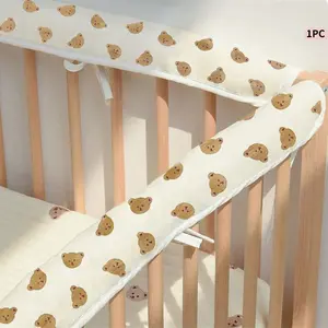 Universal Baby Nursery Bed Protector, Soft Cushioned Bed Rail Pad, Washable Multi-Color Bed Skirt, Suitable for Boys and Girls