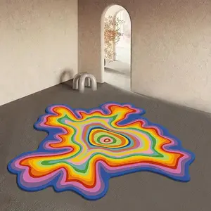 Modern Luxury Abstract Art Carpet, Soft Non-Slip Dining Room Rug, Easy Clean, Suitable for Bedroom, Office, Hotel, Abstract Area Rugs