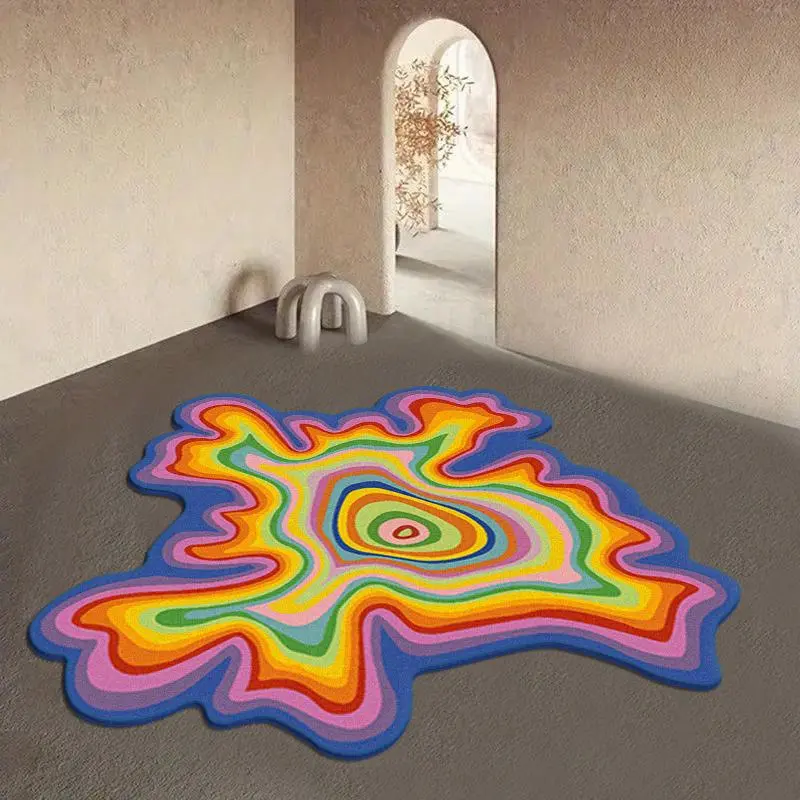 Modern Luxury Abstract Art Carpet, Soft Non-Slip Dining Room Rug, Easy Clean, Machine Washable Rug, Decorative Rug, Suitable for Bedroom, Office, Hotel, Abstract Area Rugs