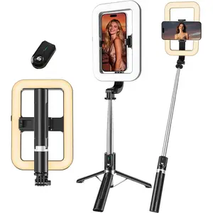 Ring Light with 54'' Extendable Tripod Stand, LED Circle Lights with Phone Holder &  Remote & USB-C  for  & Android,YouTube, Makeup,, Vlogging