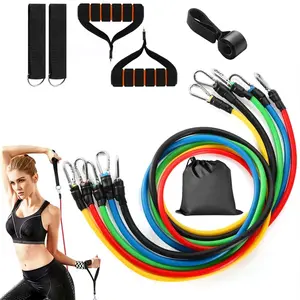Resistance Bands Set, 11Pcs Multi-Level Exercise Workout Tubes with Handles & Door Anchor for Home Workouts