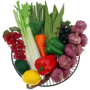 11 Pcs Realistic Artificial Fake Vegetables and Fruits for Decoration Garlic Bell Peppers Props Display