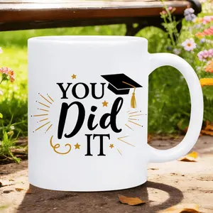 You Did It Graduation Mug with Cap Insulated Ceramics Ideal Gift for Graduates