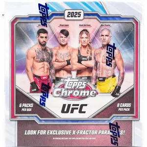 2025 Topps Chrome UFC Mega Box (6 Packs Per Box, 8 Cards Per Pack)