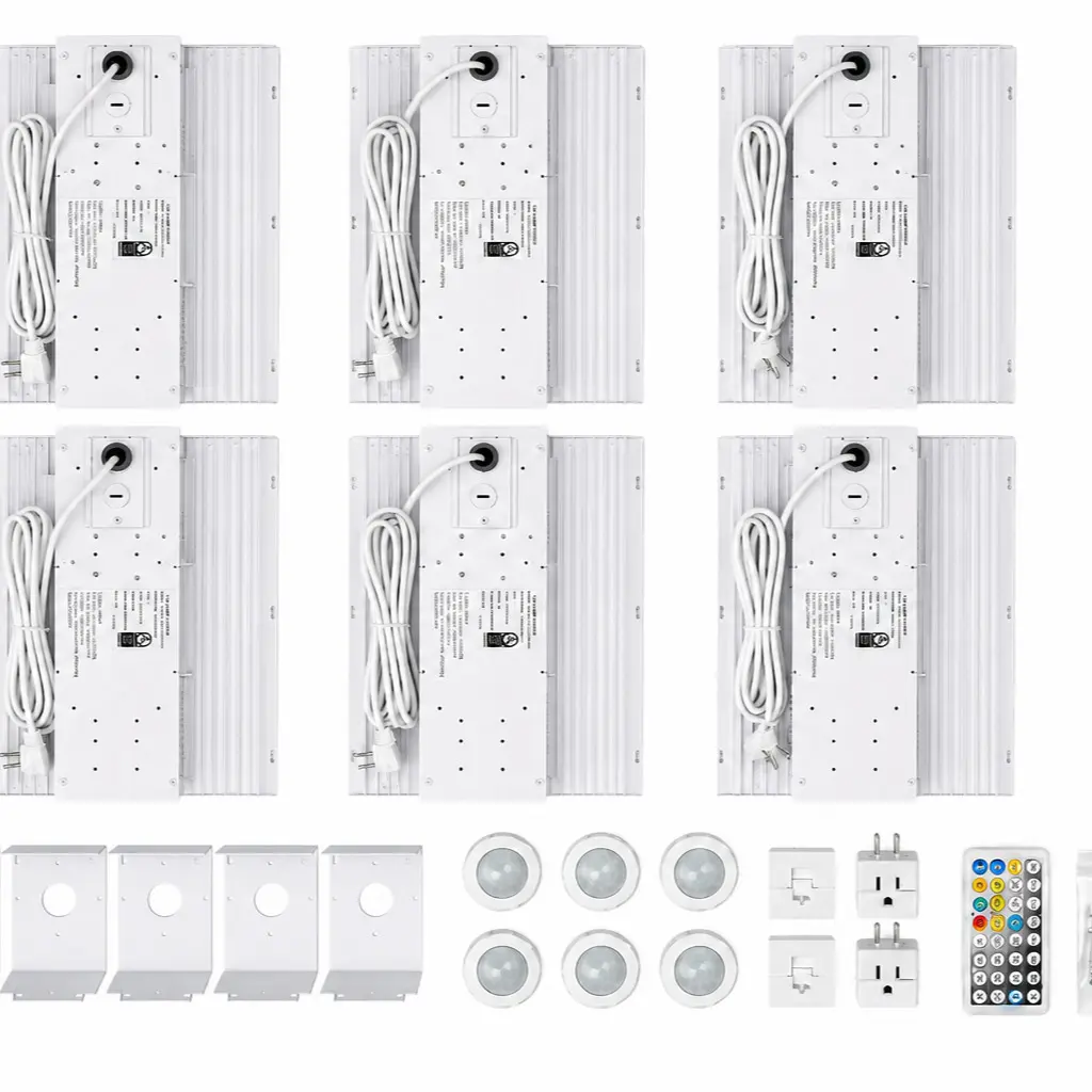 Lit Garages Duo 6-Light LED Garage Lighting Kit – Complete 2-Car Garage Lighting System