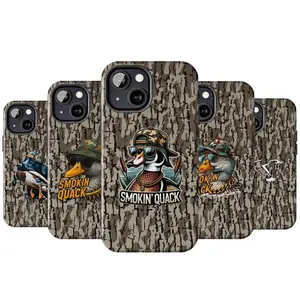 Camouflage Duck Hunting Phone Case Featuring Smokin Quack Artwork, Durable Outdoor Protective Cover for Hunting Enthusiasts, Compatible with iPhone 11–17 Pro Max and Samsung S21–S25 Ultra