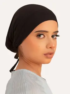 Bamboo Clip-On Hijab Undercap Black