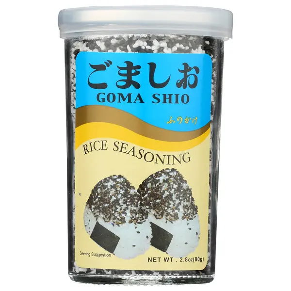 Ajishima Goma Shio Black Sesame Salt Furikake - Natural Ingredients Seasoning, 2.8oz, Sprinkle Over Hot Rice to Enhance Food Flavor
