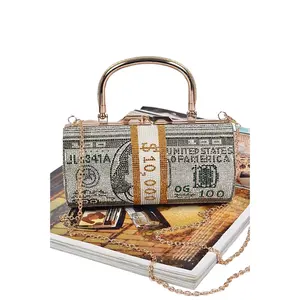 MONEY ROLL RHINESTONE BAG