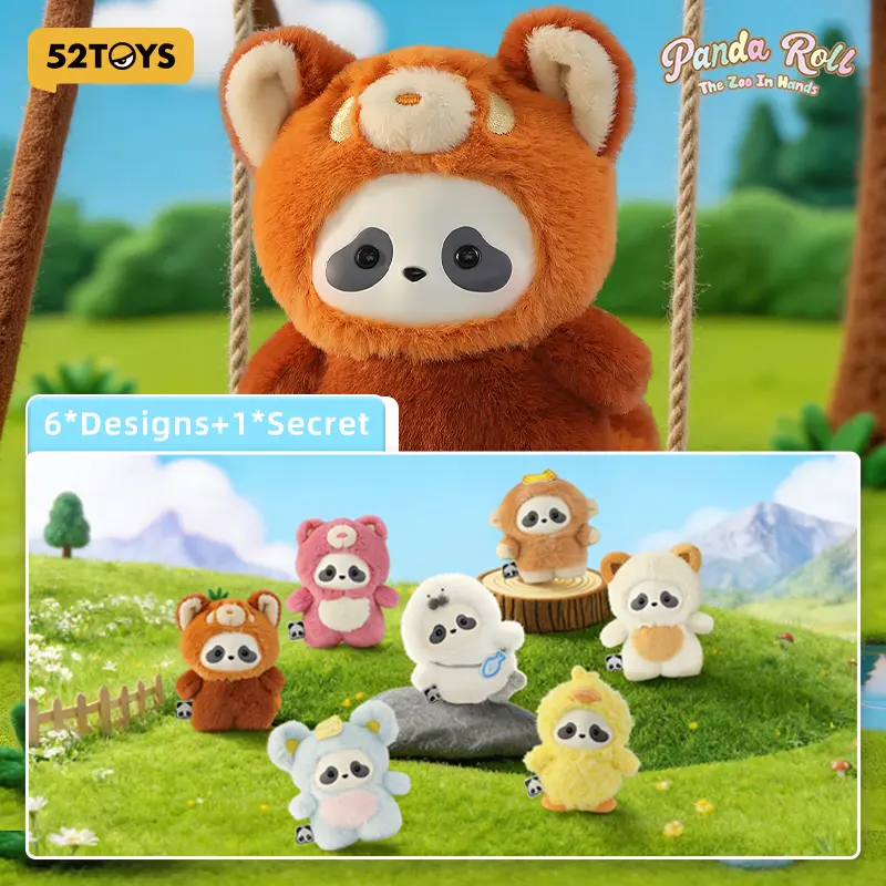 【Live Unboxing】52TOYS Panda Roll The Zoo In Hands Series Plush Keychain  Kawaii Creative Gift Room Decor Desktop Decoration Gift for  Birthday Party