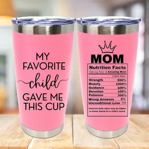 Mother's Day Funny Mom Gift - Mama Coffee Cup My Favorite Child Gave Me This Cup - Birthday, Mothers Day - 20oz, summervibes