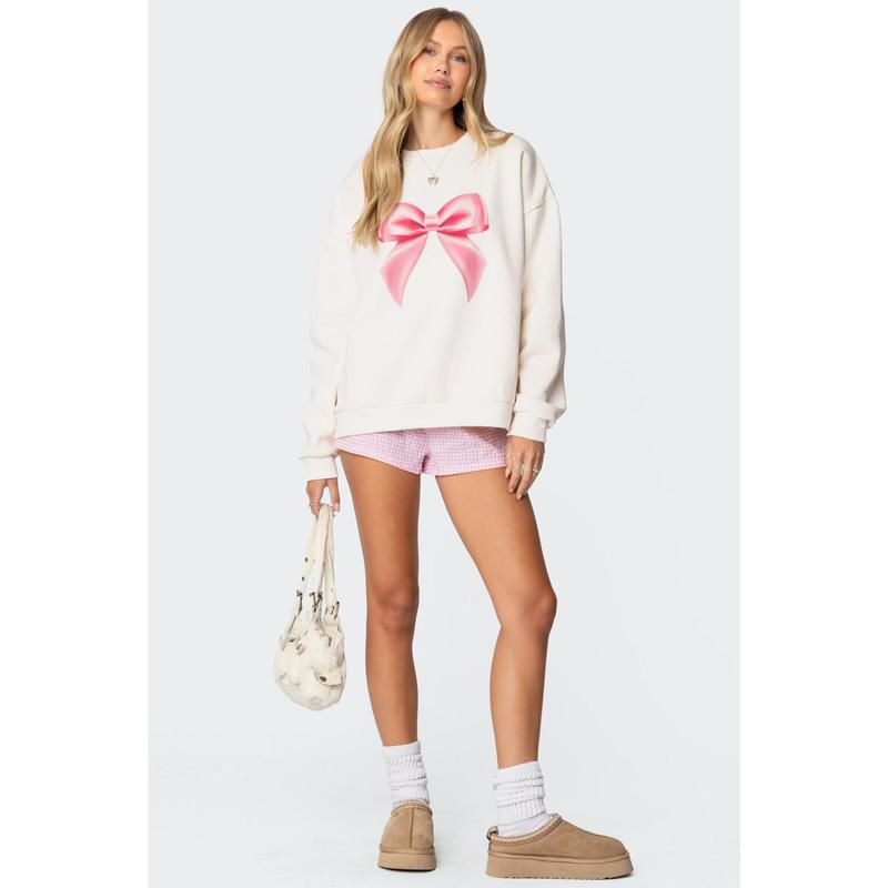 Bow Brat Printed Sweatshirt
