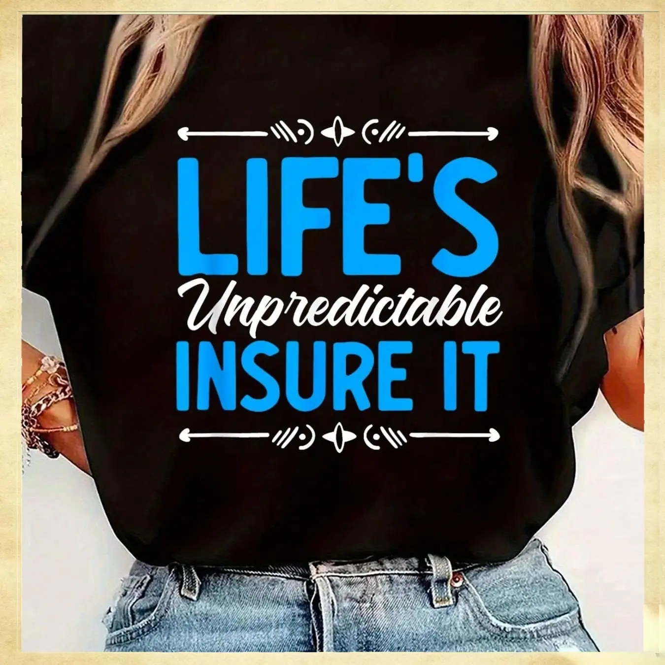 Insure It Advisor Life Insurance Broker Insurance Agent T-Shirt Womens Round Neck Short Sleeve T-Shirt Fashion Graphic T