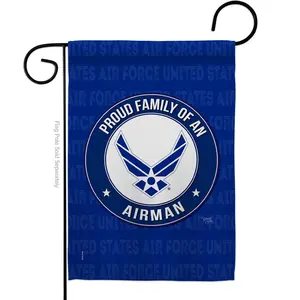 Breeze Decor G158532-BO Proud Family Airman Garden Flag Armed Forces Air Force 13 x 18.5 in. Double-Sided Decorative Vertical Flags for House Decoration Banner Yard Gift