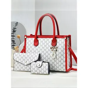 New Three-Piece Set Elegant Women's Handbag, Classic Fashionable Durable, Large Capacity, Single Shoulder Strap, Casual All-Season Use