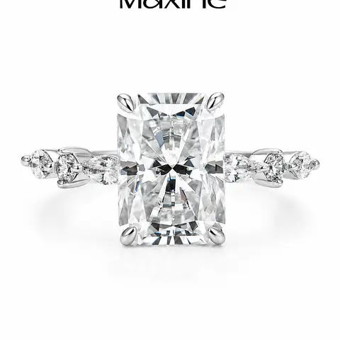 Maxine 3.5ct Radiant Cut Engagement Ring,Available in Lab-Created Moissanite,2026 Bride Wedding Affordable Luxury,Elegant Fashion Jewelry,Tarnish-resistant Gold Plated,Travel-friendly Ring
