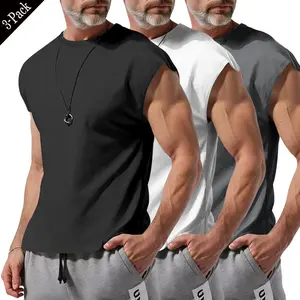 3-Pack Men's Sleeveless T-Shirts: Muscle Tee for Gym & Daily Wear