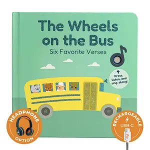 Cali's Books Wheels On The Bus Press and Sing Along Musical Book for Babies