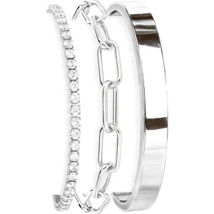 Gold Bracelets for Women Non Tarnish Dainty 14K Gold Plated Bangle Cuff Bracelets Stack for Women,Waterproof Stackable Bracelet Gold Jewelry Trendy Gifts Adjustable