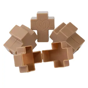 2 1/4" Cross-Shaped 4U Plastic Easter Eggs - 12 Pc.