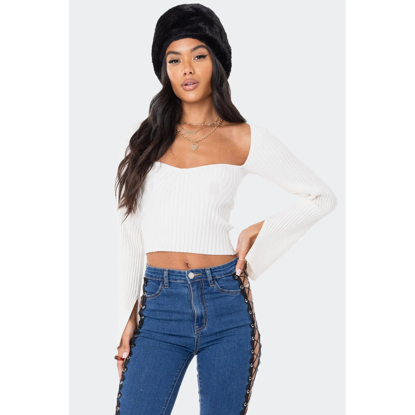 Robbie Sweetheart Knitted Top