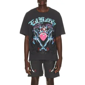 Ed Hardy Panteras Boxy Tee in Dark Grey